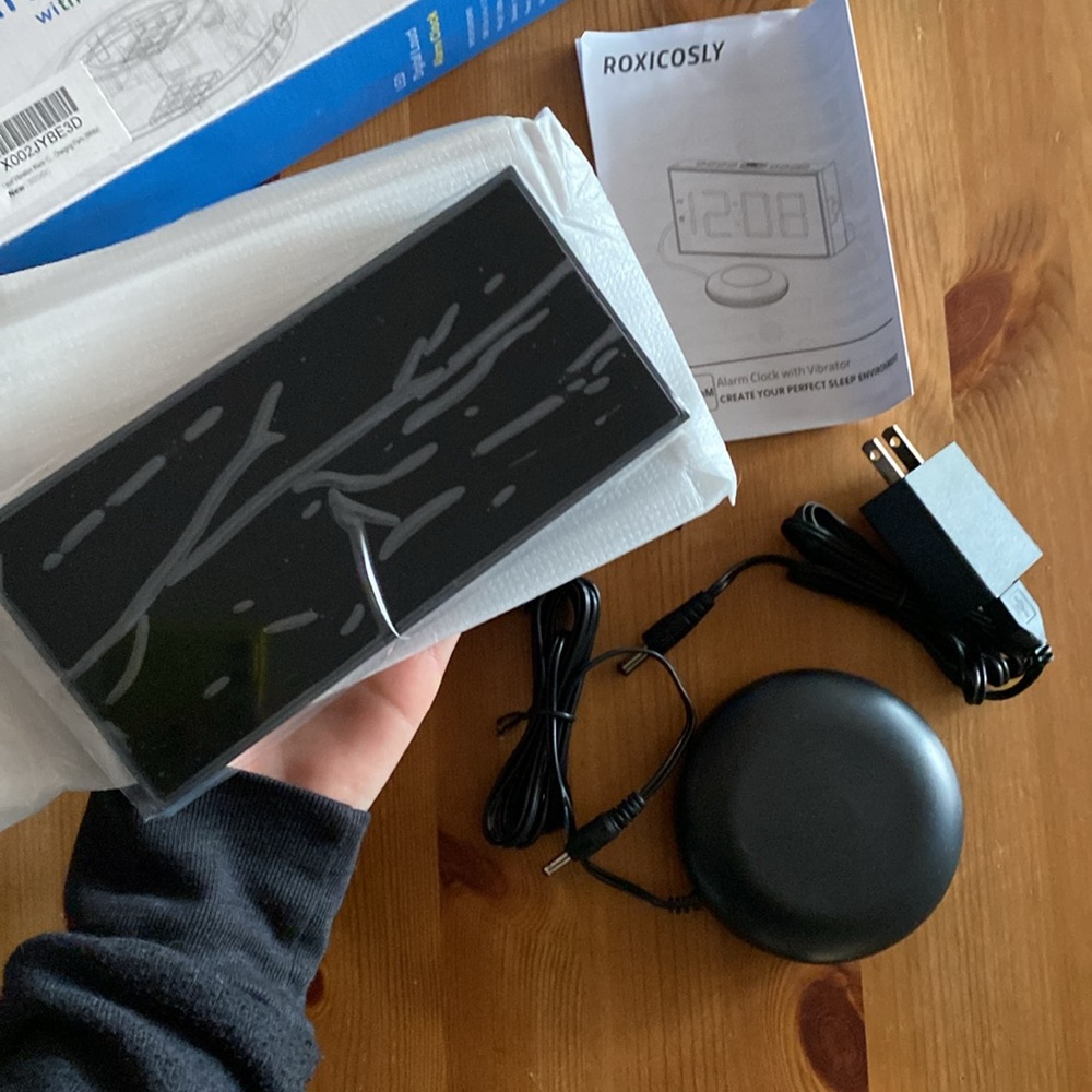 Alarm clock + bed shaker (great for your teenager)